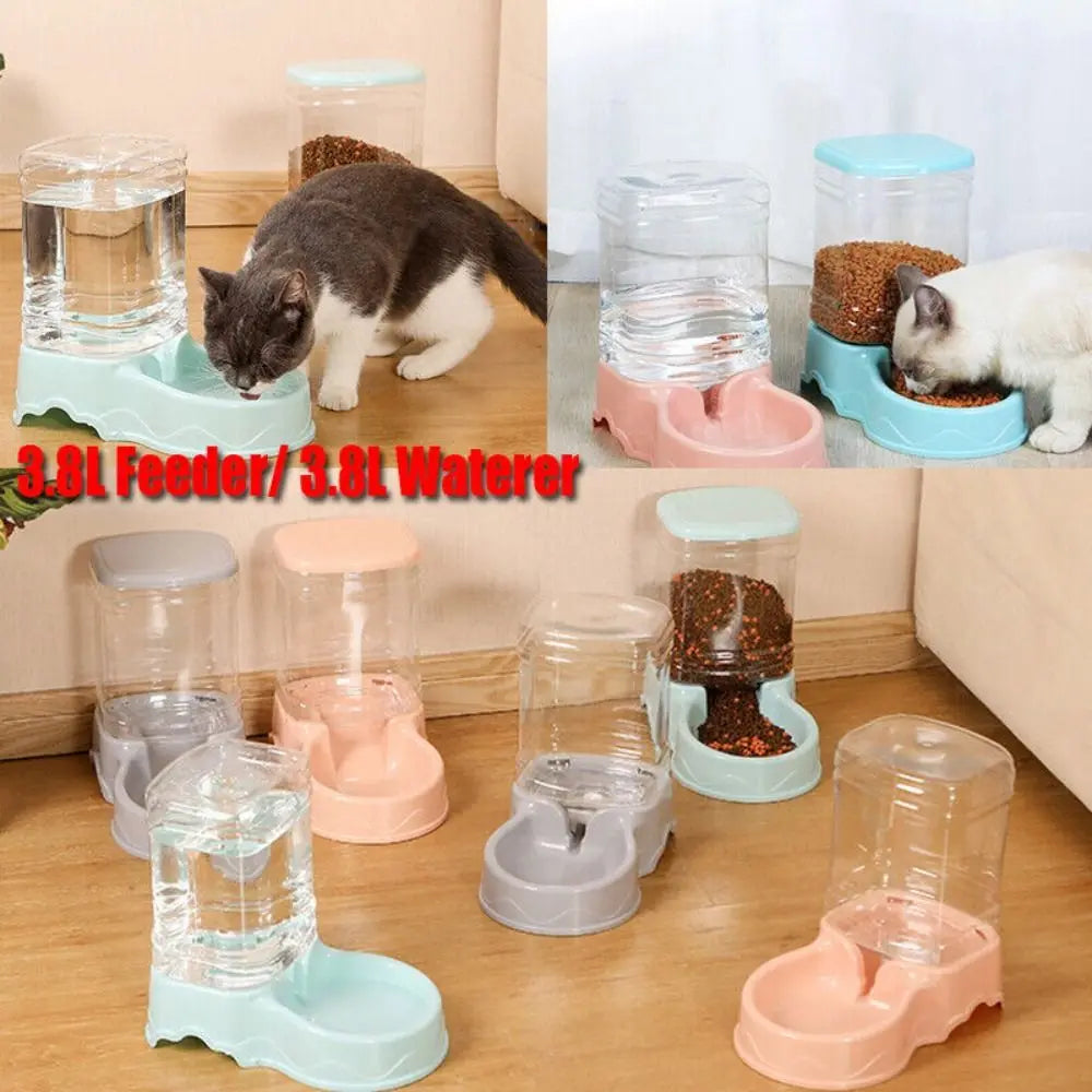 3.8L Automatic Pet Feeder & Water Dispenser